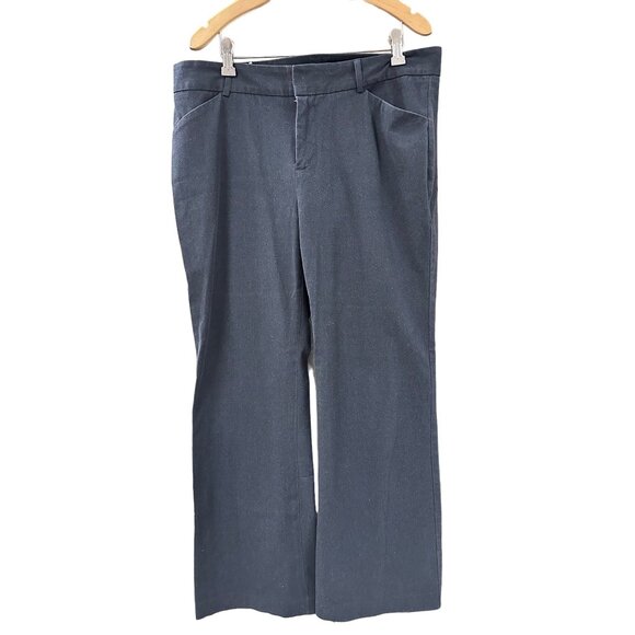 🌸3/$15🌸Charcoal Gray Gap Stretch Slacks with Front Pockets Clasp Closure sz 12 - Picture 1 of 8